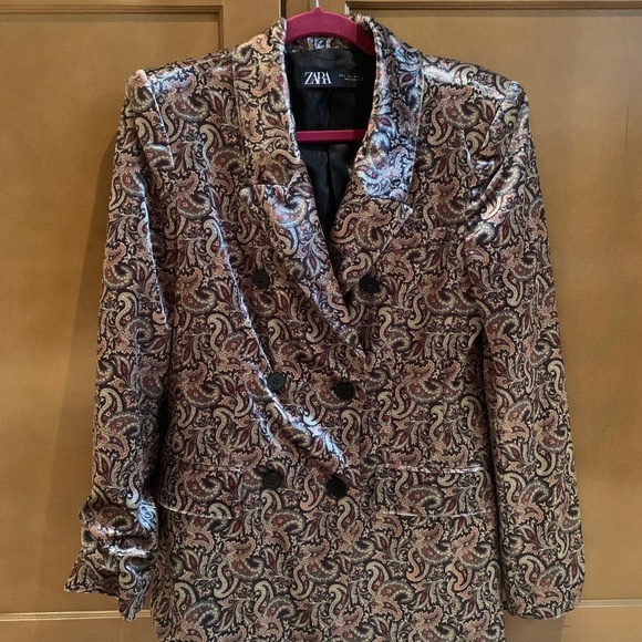 Velvety double breasted women’s blazer - Picture 1 of 3